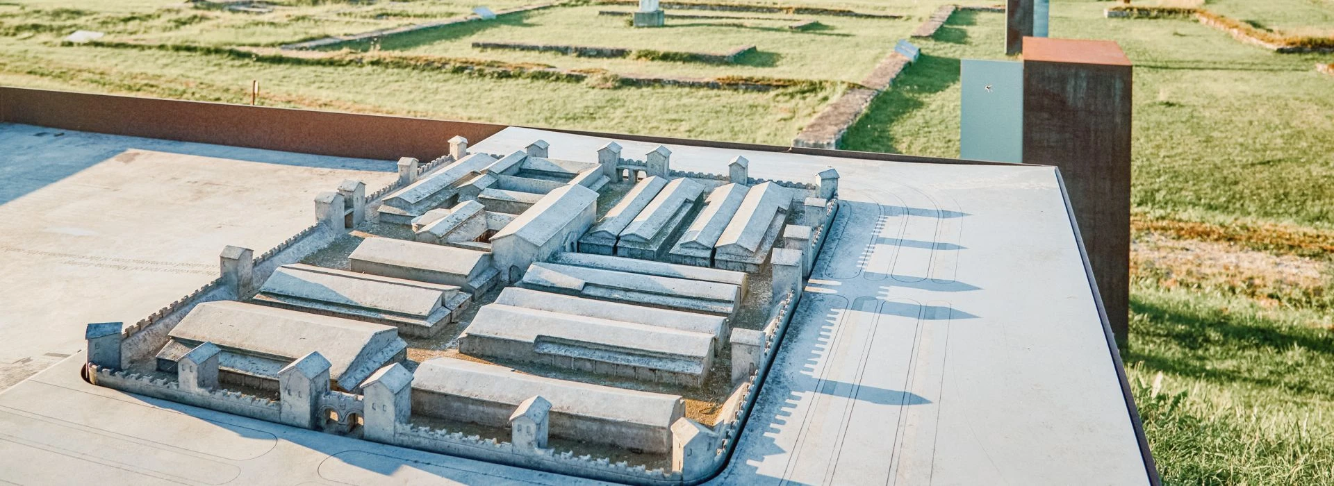 Model Römerlager im Kastell Abusina