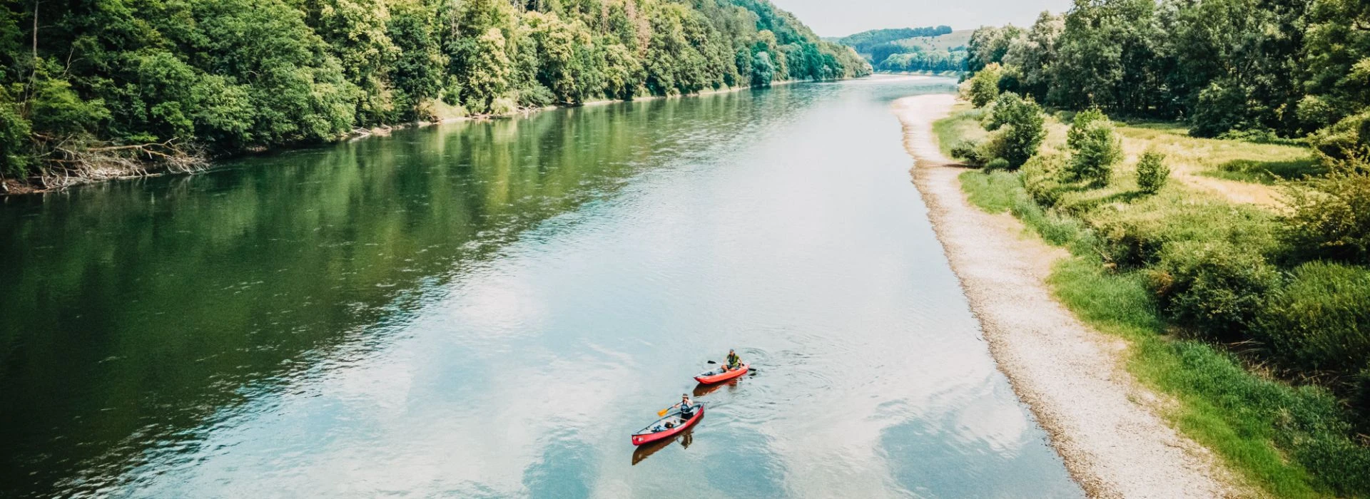 Kanufahrer auf Donau