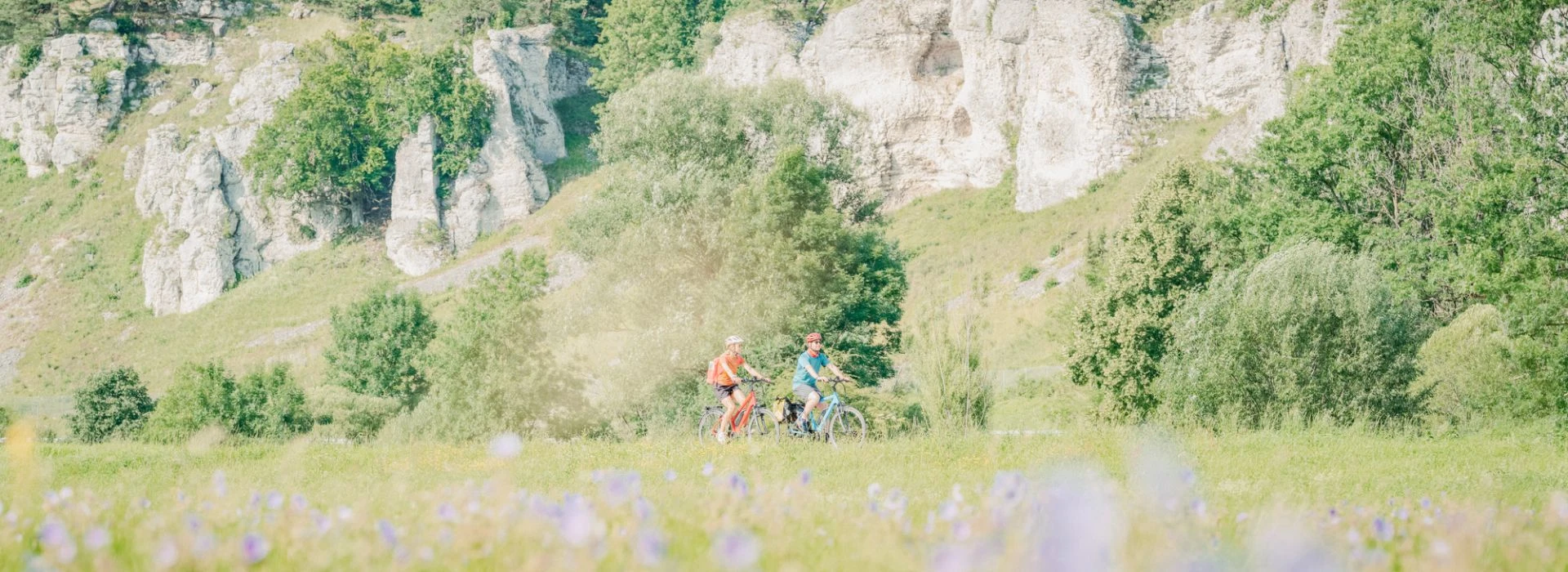 Radfahrer im Altmühltal