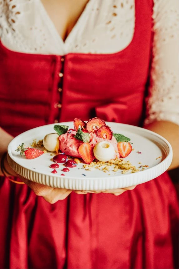 Süße Nachspeise im Restaurant